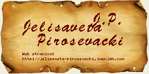 Jelisaveta Piroševački vizit kartica